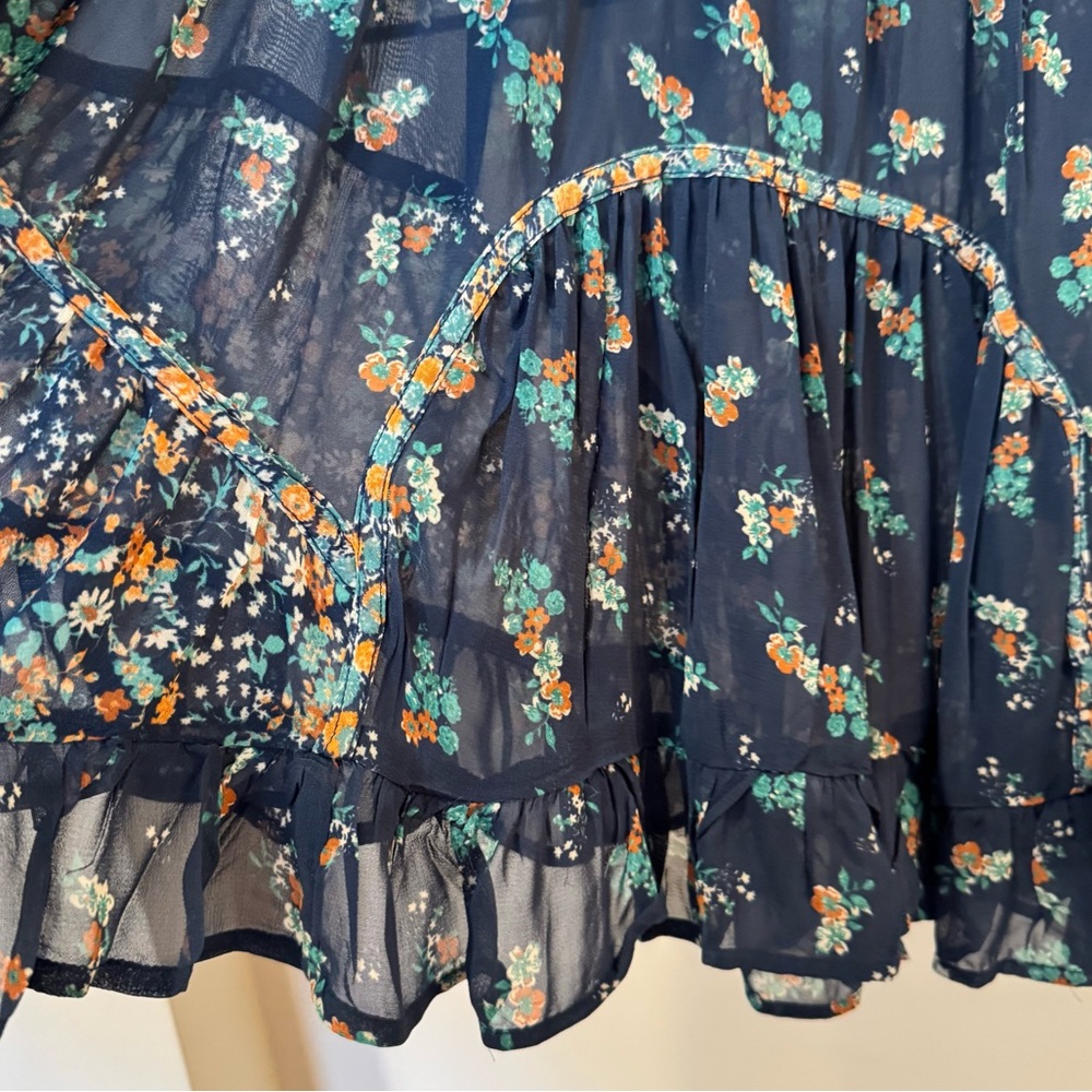 NWT Gorgeous Anthropologie Plus Size Sheer Floral Flowy Blouse - Picture 8 of 12